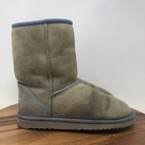 UGG Australia Boots Womens 5 Classic Short 5825 Shearling Winter Gray Blue
